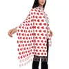 Scarves Outdoor Scarf Winter Cartoon Heart Print Shawls And Wraps Fashion Logo Design Bufanda Men Women Large