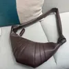 Cordón 2024 nicho diseño celebridad de Internet mismo estilo bolso de cuero de vaca de moda versátil hombro Retro Simple Croissant