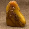 Dekorativa figurer Kinesiska antika unika Shoushan Stone Carving -handtag