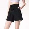 2024Aloyoga Mulheres Novos Shorts de Yoga Cintura Alta Esportes Médio Feminino Solto Casual Treinamento de Golfe Calças de Fitness Preço de Atacado Shorts de Movimento de Marca