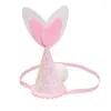 Hair Accessories Boutique 10pcs Fashion Cute Glitter Pink Pom Party Cap Hairbands Solid Soft Headbands Easter Headwear