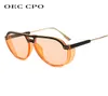 OEC CPO Oversized Punk Frame Homens Óculos de sol Mulheres Óculos de luxo Marca Designer Moda Feminina UV400L333208458