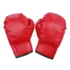 Skyddsutrustning muay thailändska handskar professionella boxningshandskar för träning sparring faux läder muay thai mitts för vuxna barn tung stansning yq240318