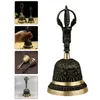 Party Supplies Vintage Decor Hand Ring Bell Metal Desktop Telefon Dekorativ buddhism Tablett Skakning