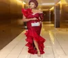 Aso Ebi sirène robes de soirée styles nigérians dentelle appliques haut bas train formel grande taille robe de bal africaine une épaule Par8833960