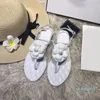 Chaneles Sandals High quality Shoes Women Flat Slippers Stylish Lambskin Camellia Flower Causal Thong Classic Slipper Designer Luxury Fashion Summer Outdoors Poo