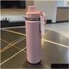 Water Bottle Ll Logo Designer Stainless Steel Thermoswater Bottles 710Ml Insated Cup Pure Vacuum Portable Leakproof Outdoor Yoga Sport Otre0