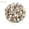 Tubes free shipping! 1000pcs 5.0*3.0*3.0mm Silicone Lined Micro Rings links beads for I tip hair extension tools