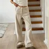 Women's Jeans Beige Baggy Women Boyfriend Casual Denim Trousers Vintage High Waist Straight Wide Leg Pants Classic Fashion 90s Y2k