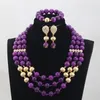 Halsbandörhängen Set Lovely Red African Beads 14mm Coral Pärled Nigerian Wedding Jewelry 16 Colors WD966