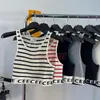 Womens Tank Top Camis Designers Knit Vest Sweaters T Shirts Designer Striped Letter Sleeveless Tops Knits Fashion Style Ladies Tees Size S-L
