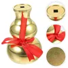 Vases Brass Feng Shui Copper Coin Vase Wedding Decor Gold Bud Cloth Cucurbit Tiny