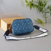 Women Denim Camera Shoulde Bags Diagonal Crossbody Bag For Ladies Luxury Designer Handbag Card Holder Outdoor Travel Wallet Messenger 23x15x6CM