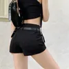 Damesshorts Strakke wikkel heup Halfskir Hoge taille Sexy gratis riem Mini Koreaanse mode