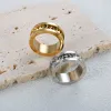 Romeinse cijfers 14k gouden ring voor mannen vrouwen trendy puntige klinknagel driehoek handringen gouden kleur waterdichte levering sieraden