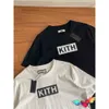 2024 Black White Kith Tee Men Women Box Graphic Printed Tシャツコットンカジュアルクラシック短袖T220722