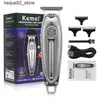 Electric Shavers Kemei Full Metal Professional Hair Trimmer For Men Lithium Beard Trimmer Electric Barber Clipper Hair Cutting Machine 1949 Q240318