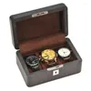 Boîtes de montre 3 fentes boîte en cuir boîtier noir organisateur mécanique avec serrure femmes bijoux support de rangement cadeau