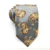 TIE Designer TIE عالي الجودة الحرير 8 سم كاجو نوت فلاور رجال الأعمال بيزلي العمل الزفاف {الفئة}