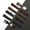 22mm 24mm svart armband nylon silikon gummi klockband rostfritt spänne för fit brei-tling watch strap175v