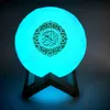 Altoparlanti portatili Lettore Corano Controllo APP Lampada lunare Luce notturna 3D Altoparlanti Corano wireless Luna colorata Altoparlante musulmano Corano24318