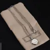 Fashion Design Pendant Necklace Chain Classic Fashion Earrings Retro Couple Chains Necklace Jewelry Supply