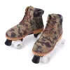 Boots Camouflage quad rouleaux patins 4 roues femme 6 couleurs de chaussures de patinage double rangée glissantes baskets patines europe taille 3646