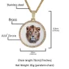 Anpassat minne Family Photo Round Pendant Necklace Iced Out Diamond Hip Hop Jewelry Men Women Picture Necklace