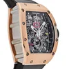 Мужские часы Дизайнерские часы люксового бренда RM011 Felipe Massa Chronograph Rose Gold