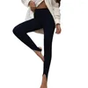 Leggings da donna Pantaloni basic Casual Fitness a coste Skinny Sport Timbra i piedi elastici