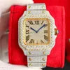 Handmad Diamond Watch Mns Automatique Mchanical 8215 Movmnt Dsignr Montres 40mm Saphir avec Diamond-studdd Stl Braclt Womn Montre-bracelet Montr D