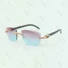 Designer-Cartirr-Brille im Diamantschliff für Herren Bouquet Diamond Buffs Sonnenbrille 3524015 mit Cart-Brille aus natürlichem schwarzem Büffelhorn und geschliffener Linse 3,0 Stärke 586