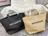 Underarm rive gauche väv designer weekender kvinnor stora män koppling vintage kors kropp shopper väskor sommar axel strand korg totes halm hand väska