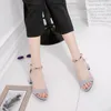 Chaussures de robe 2024 Europe et Amérique Grand talon Bouche de poisson Mode d'été Moyen Casual Polyvalent Confortable Sandales pour femmes