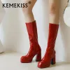 Boots Kemekiss Taille 3443 Femmes Gogo Boots Plateforme Knee High Heels Zipper Disco Cosplay Boots Party Talons 2023 Fashion Trend