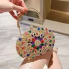 Sacca frizione di uova di girasole glitter per diamanti piena sacca da sera sacca per banchetto frizione da donna borsa da donna 041324-11111