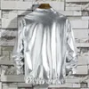 Heren jas Sprankelende bovenkleding met lange mouwen Warm houden Katoenmix jas Herfst Shining Heren Zip-up jas Street chic Dagelijks gebruik 240314