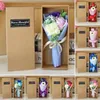 Flores decorativas artesanal sabão rosa cravo buquê caixa de presente para decoração de casamento lembrança dia dos namorados rosas das mães