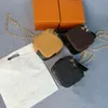 Moda niños carta impresa caja bolso de lujo niñas cadena de metal crossbody diseñador bolsa niños cuadrados un hombro bolsas mini monedero S1223
