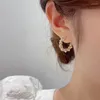 Stud Earrings 2024 Luxury Pearl Copper Metal Korean Elegant Earring Women's Flower Ear Fashion Party Jewelry Accessories