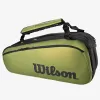 Väskor Wilson Blade Super Tour V8 Large Space 9 Pack Tennis Bag Green Professional Equipment Racket Bag For Tennis Racket WR8016701001