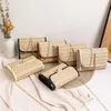 Shoulder Bags Grass Woven Small 2024 Trend Versatile Women's Square Wholesale Tassel Chain