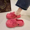 Slippers Womens coat perforated sole summer thick sole non slip sweet and cool college style casual slip garden shoes Q240318
