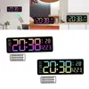 Zegary ścienne duży kalendarz zegara z wyświetlaczem temperatury Mute Power Memory LED do sypialni domowy biuro pomieszczenia