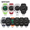 Sanda Nieuw product Groen licht opto-elektronische wekker Multifunctioneel herenmodetrend Koreaanse editie Waterdicht en schokbestendig transparant horloge