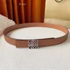 Designer Mens Belt Women Belts Det nya präglade bältet är tillverkat av mjukt dubbelsidigt kalvläder som är fashionabel och mångsidig bredd på 3,2 cm midjeband med låda