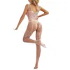 B Ins Seksi Kadınlar Bodysuitsteddies Bodydolls Babydolls Set Açık Kasık Külotlu Köpek Çamaşırı Seks Comel240122