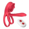 Vibrerende Cockring Penis Sleeve met Roos Clitoris Stimulator Penis Ring Vibrator Koppels Volwassen Speeltjes voor Mannen Vrouwen Paar Seksspeeltje met G Spot Clitoris Vibrator