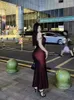 Casual Dresses Sexy Luxury Woman Evening Dress Red Mesh Gothic Elegant Party Bodycon Maxi Chic Female Night Club Outfits