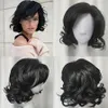 Synthetic Wigs Little Sweetheart Wig Womens Fashion Partial Gradual Golden Short Curly Hair Oblique Bang Head Cover 240328 240327